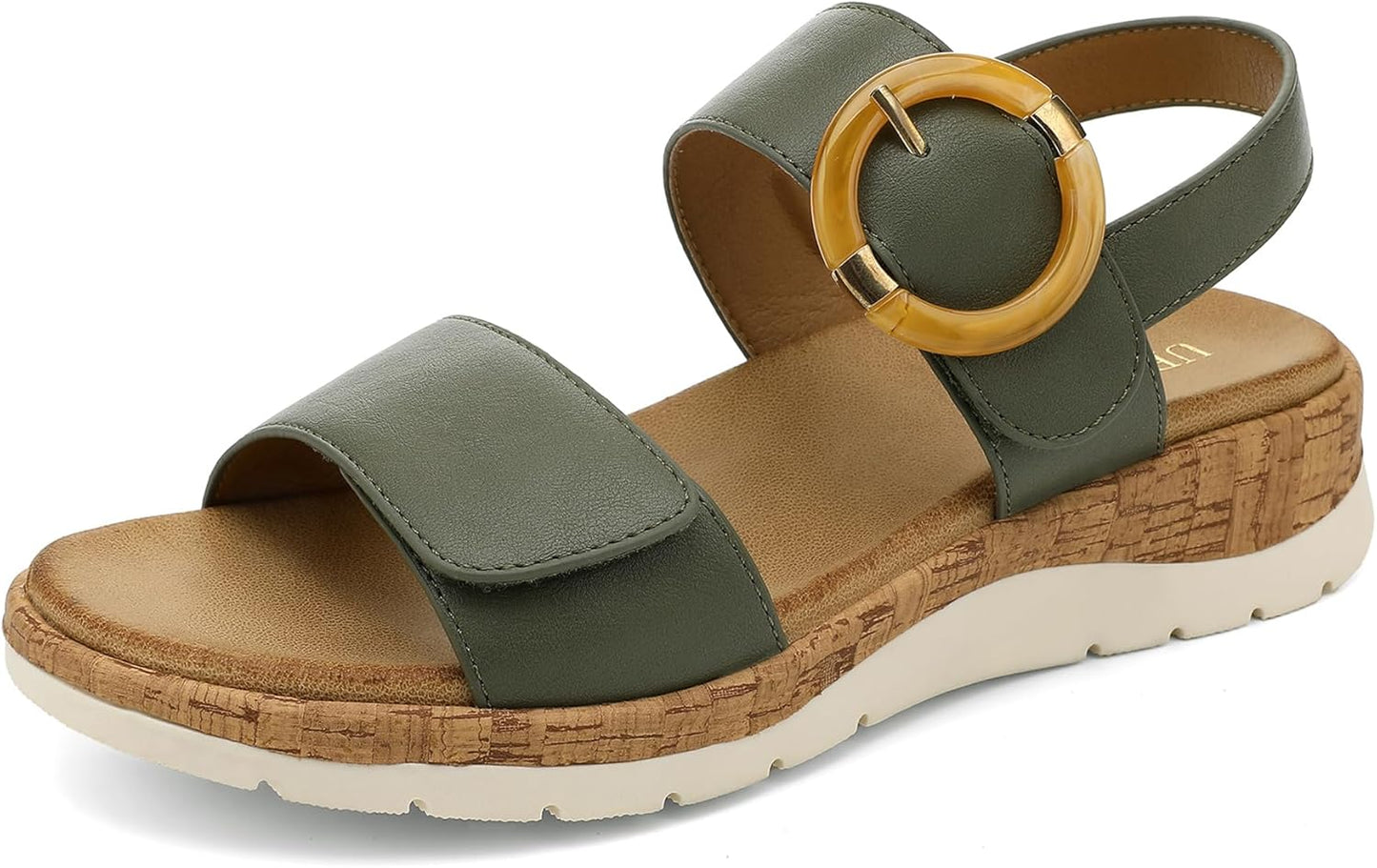 UBFEN Womens Flat Sandals with Arch Support for Comfort
