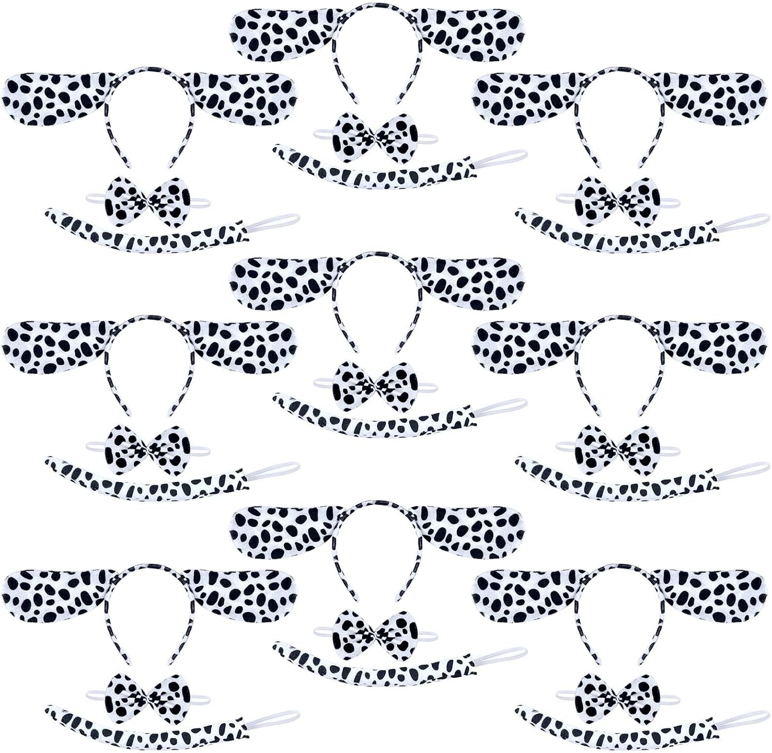 Dalmatian Costume Set for Dogs - 27 Pieces Halloween Kit