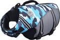 Dog Life Vest for Swimming & Boating - Sports Style Camo Blue
