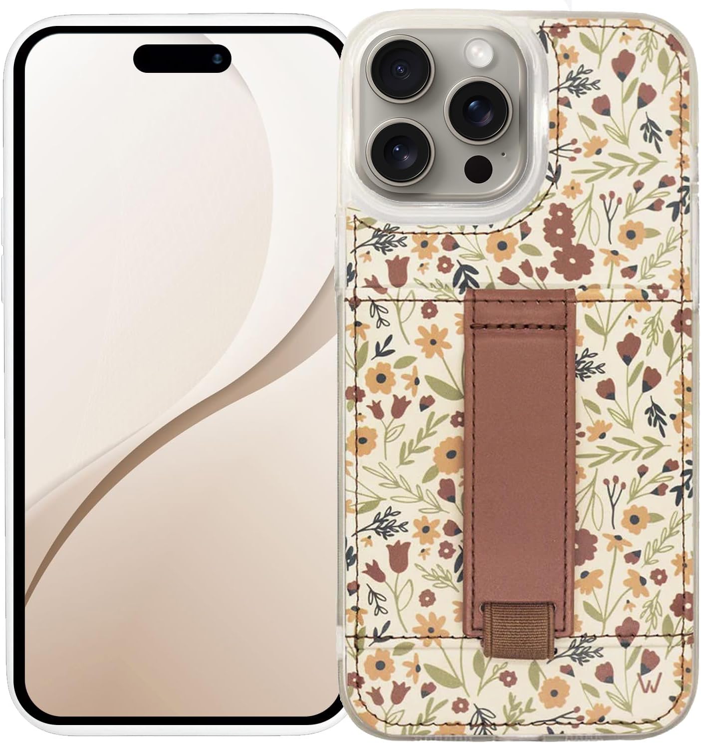 Walli iPhone 15 Pro Case with Card Holder and Kickstand Feature