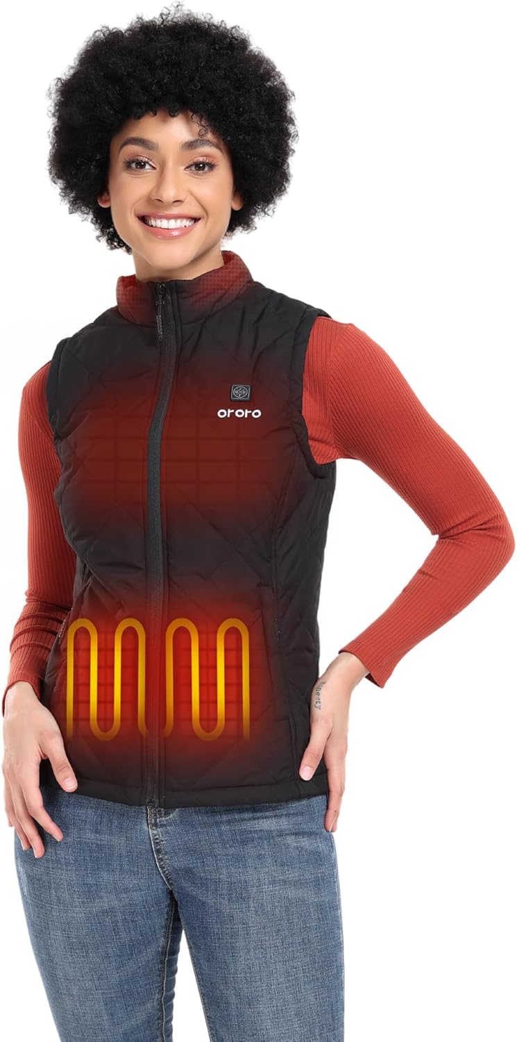 ORORO Quilted Heated Vest for Women - Lightweight & Stylish