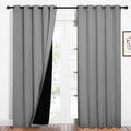 Silver Grey Full Shade Curtain Panels Pair - Blackout, Thermal