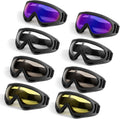 8 Pack Multi-Use Goggles Set: Dirt Bike, Ski, Snowboard - for All Ages!