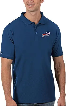 Antigua Men's Royal Buffalo Bills Legacy Pique Polo for Comfort