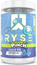 RYSE Loaded Pre Workout Powder - Sour Punch Blue Raz - Clean Energy