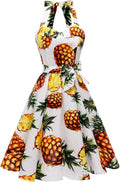 Timeless Halter Dress with 1950s Inspired Polka Dot Fashion