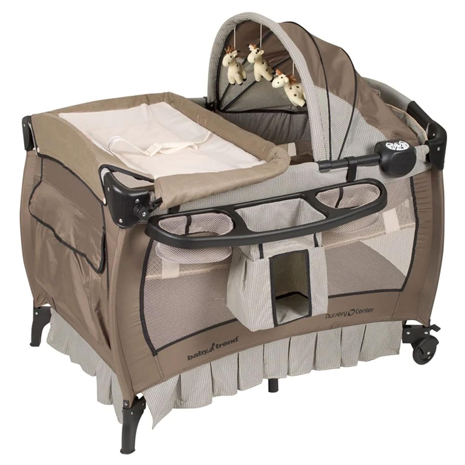 Baby Trend Deluxe Nursery Center Playard with Canopy and Bassinet