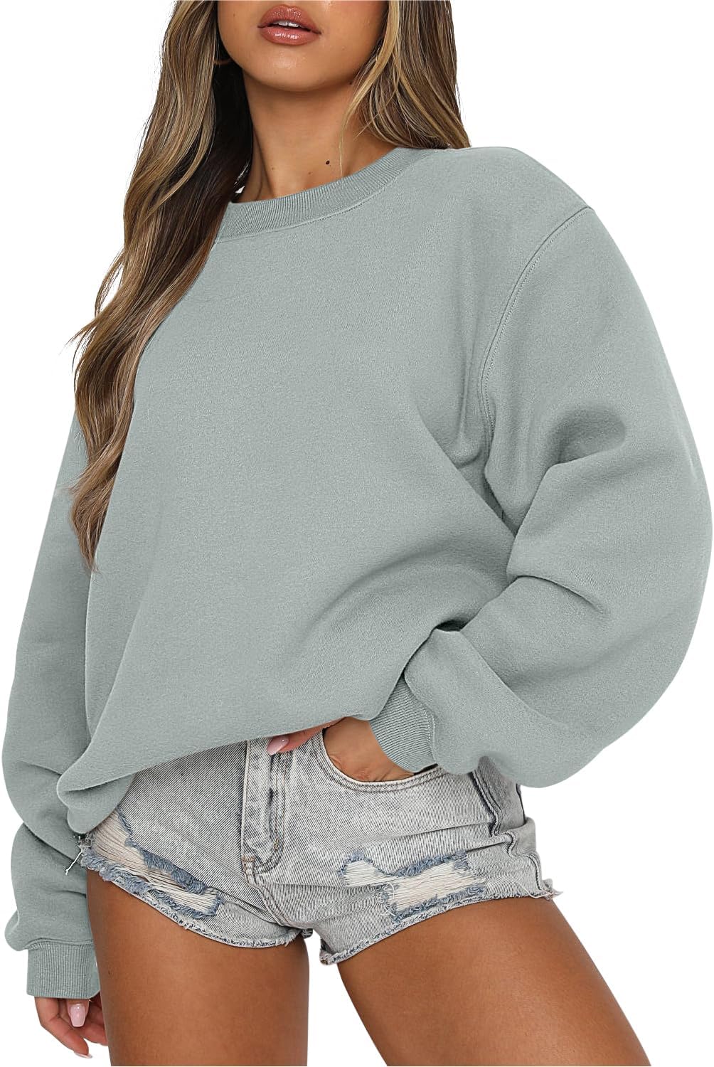 ANRABESS Womens Oversized Pullover Sweatshirt for Fall Winter