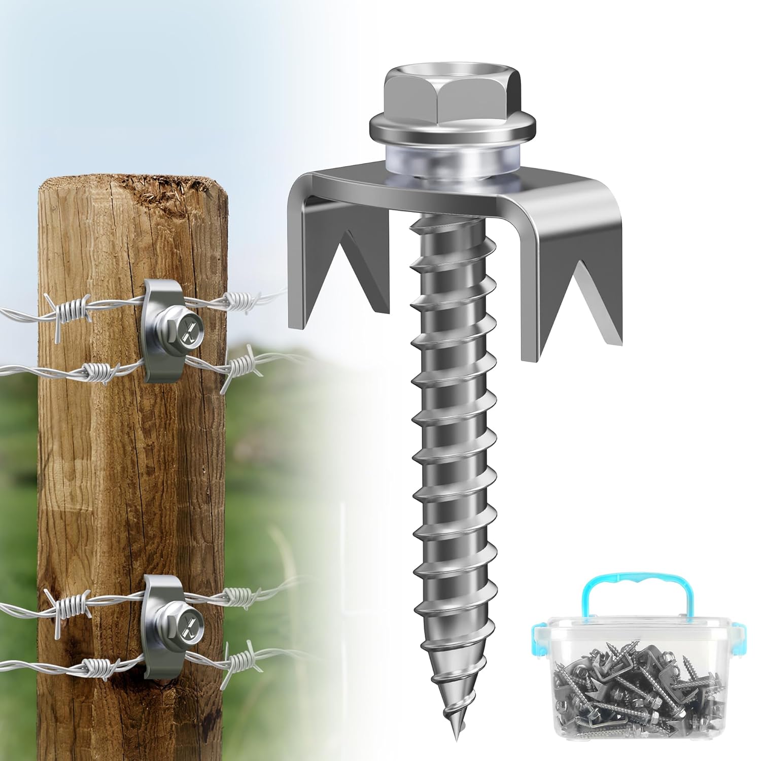 200 Pcs Stainless Steel Fence Staples for Wire Fencing Needs