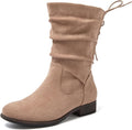 Luoika Women's Wide Width Ankle Boots - Comfortable Block Heel