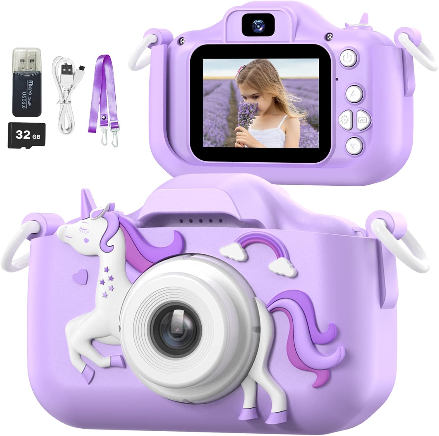 Kids HD Camera with Silicone Cover - Perfect Gift Set!