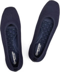 Womens Square Toe Knitted Flats - Breathable Slip On Comfort