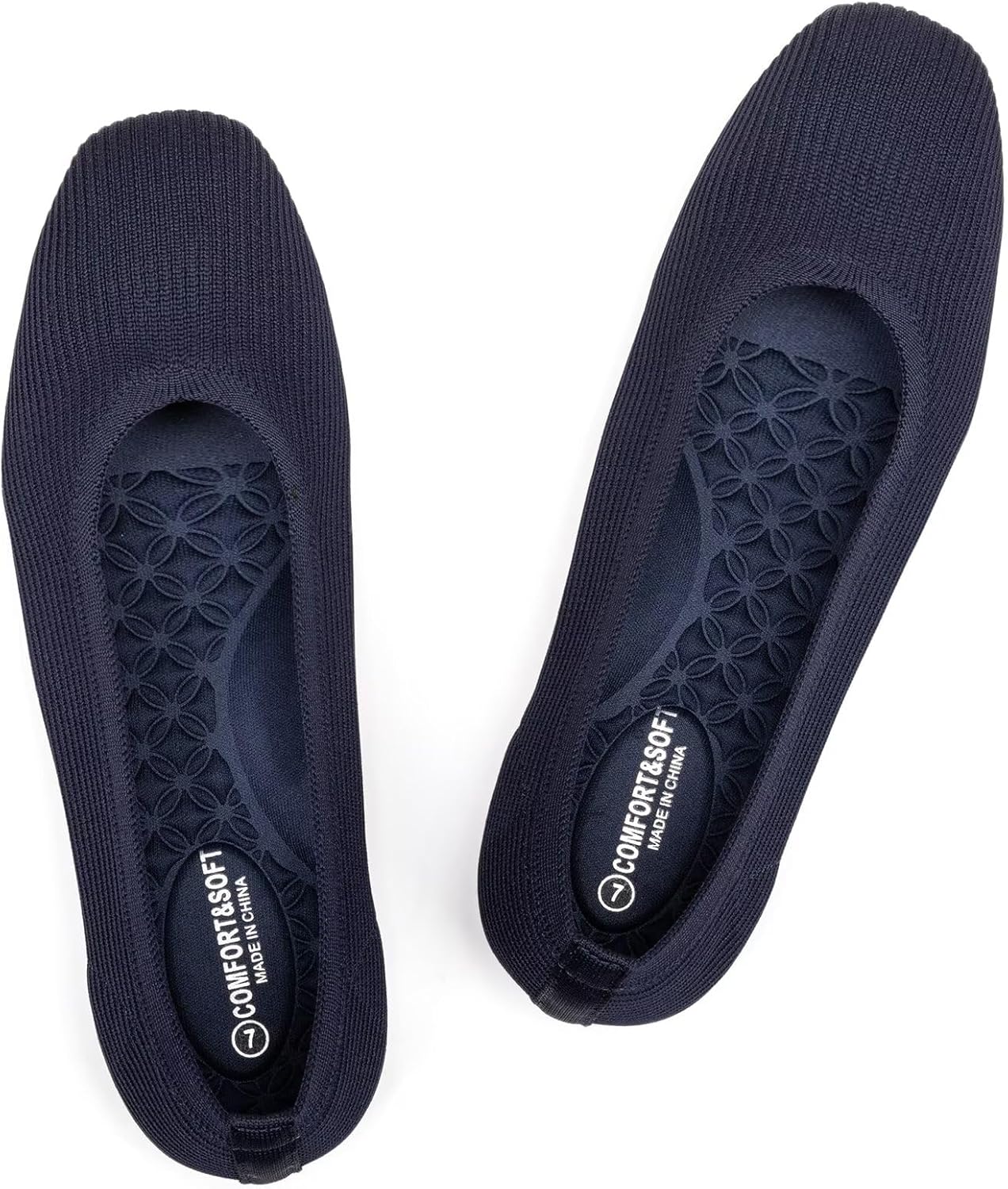 Breathable Square Toe Flat Shoes for Women - Comfortable Work Flats