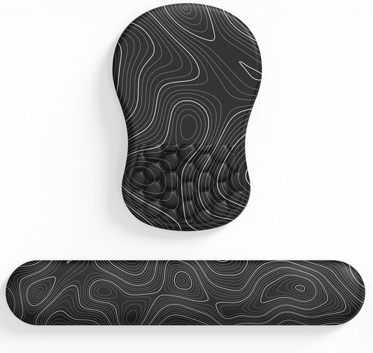 Ergonomic Memory Foam Wrist Rest Set - Pain Relief for Computer