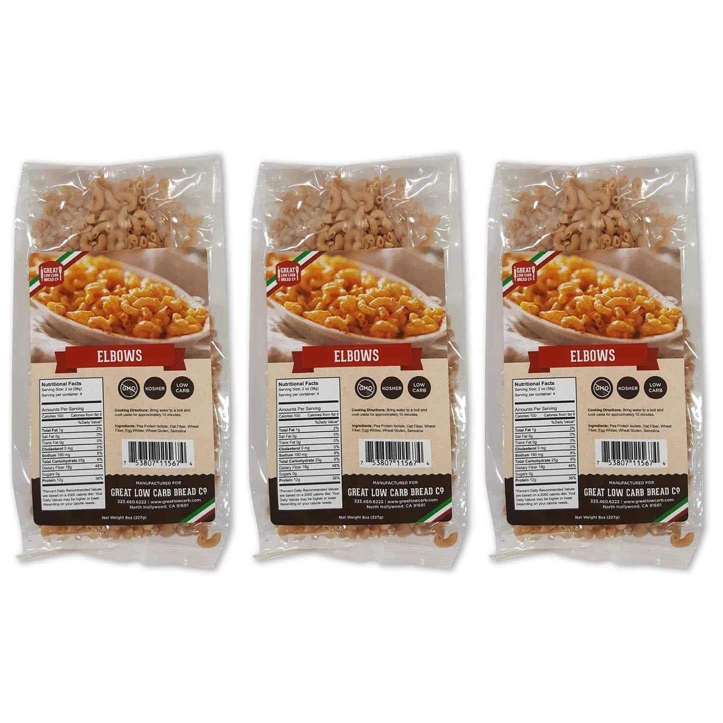 Low Carb Pasta with 7g Net Carbs and 12g Protein per Serving