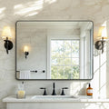 40x30 Bathroom Vanity Mirror for Wall - Matte Black Frame