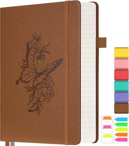 Chic & Durable Leather Journal - 312 Pages, Work/Travel Daily Planner - OFFIGIFT