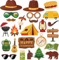 Camping Photo Props 25Pc Kit - Happy Camper Party Photo Booth Props