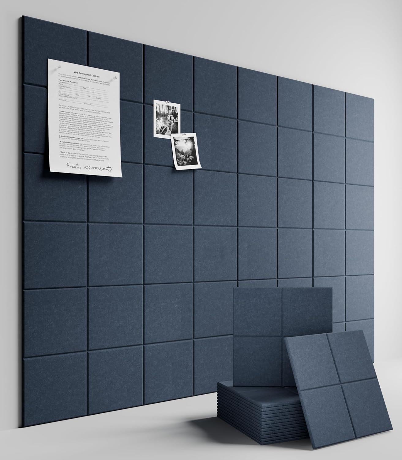 Large Felt Bulletin Board 48in x 36in Cork Board Alternative