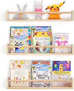 24 inch Nursery Book Shelves Set of 3 for Kids' Room Decor