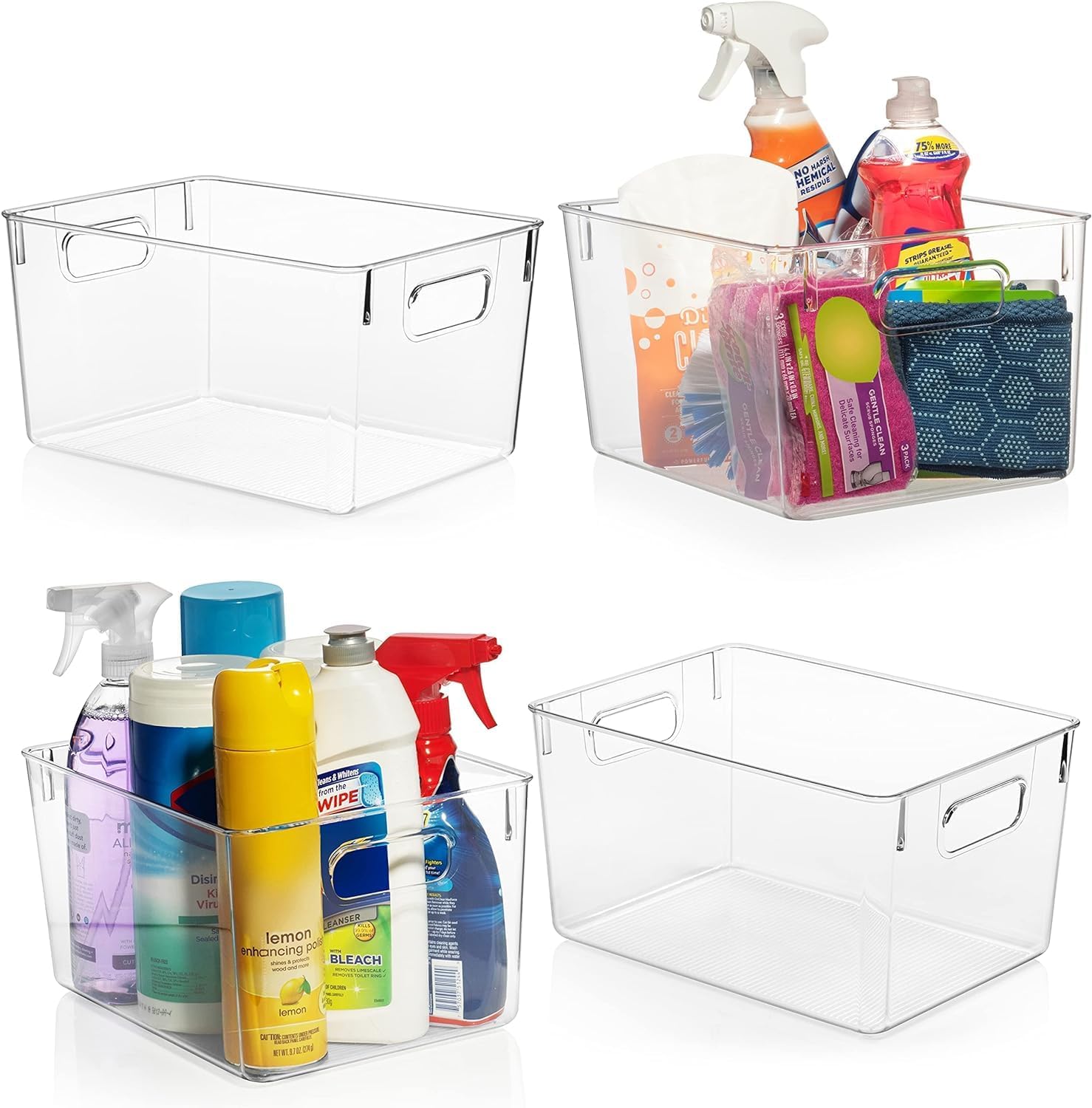 ClearSpace Clear Plastic Storage Bins - Organize Any Space!