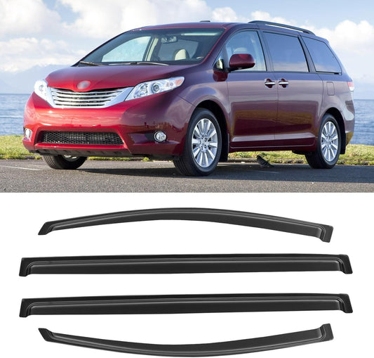 Window Rain Guards for 2011-2020 Toyota Sienna - Durable Visors
