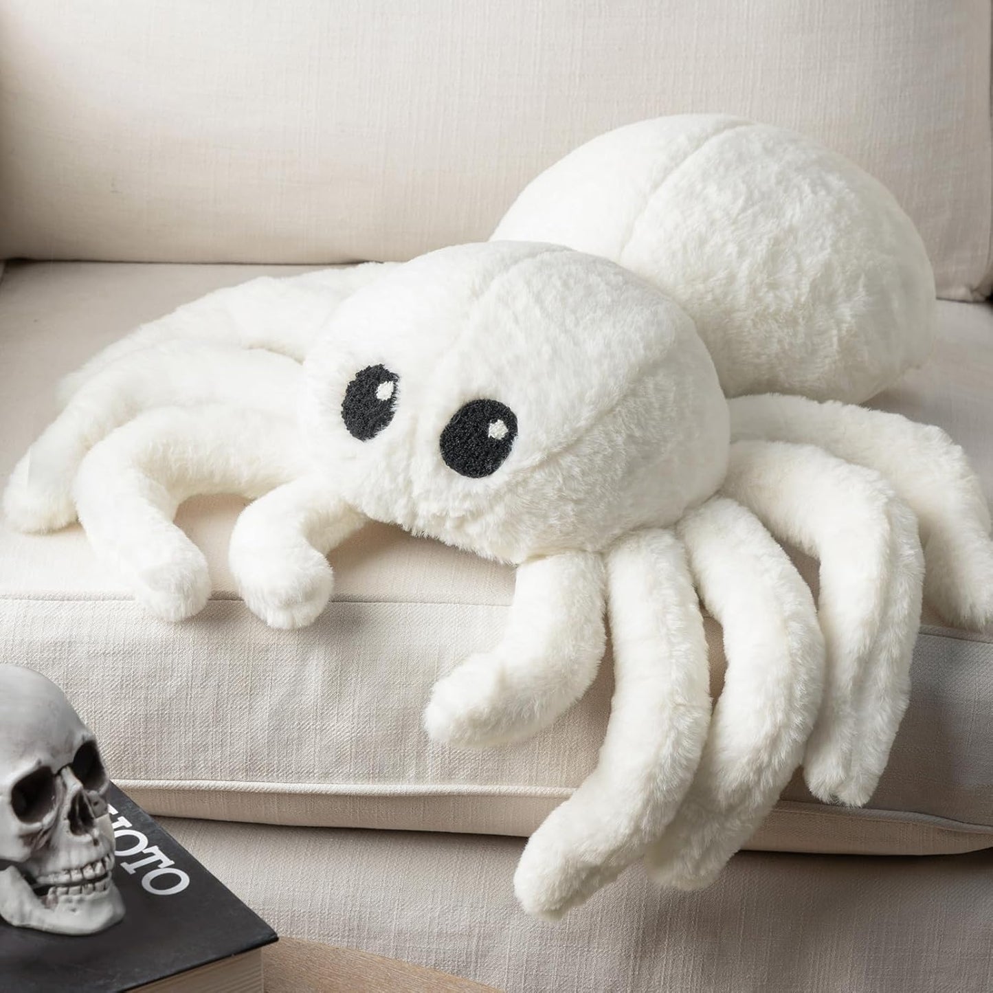 Phantoscope Halloween Spider Shaped Throw Pillow for Decor