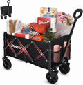 Collapsible Wagon Cart with Wheels Foldable - Lightweight 11 lb