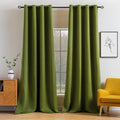 Blackout Curtains 96 in Long Olive Green - Thermal Light Blocking