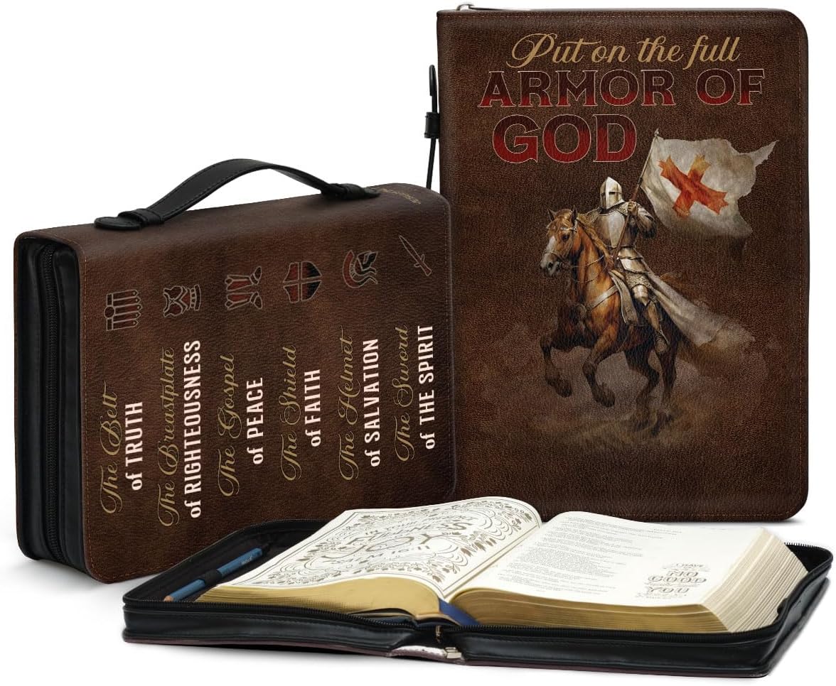 Armor of God Bible Cover - Durable Christian Gift for Men
