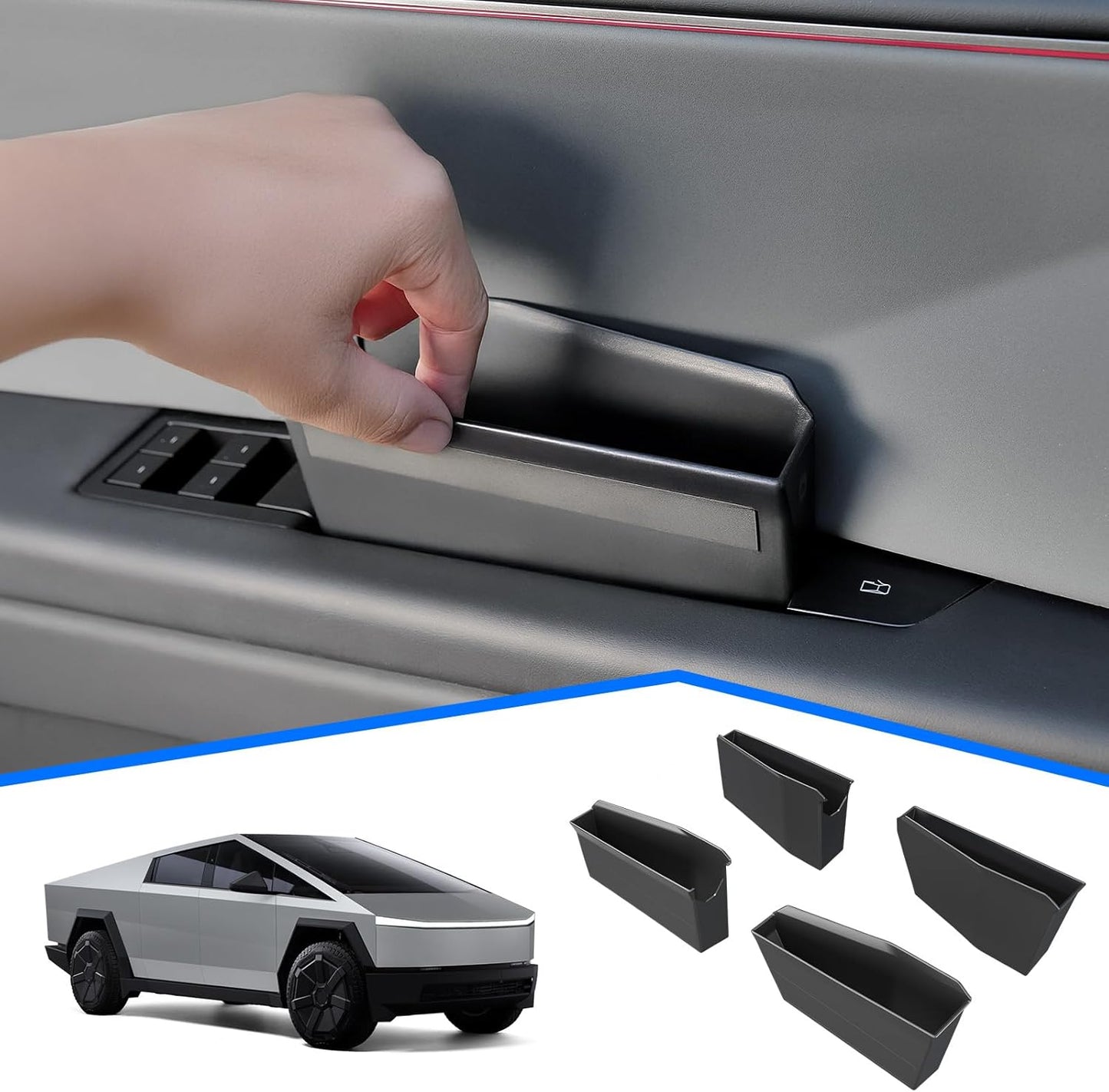 ELECFRESH Door Handle Storage Box for Tesla Cybertruck 2024 2025