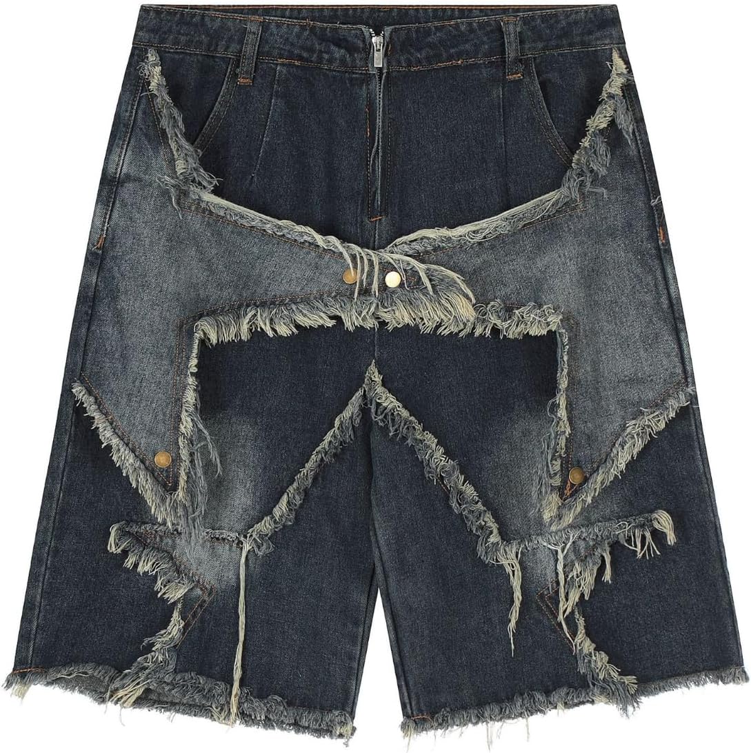 Y2K Blue Denim Shorts for Summer Casual Streetwear Style