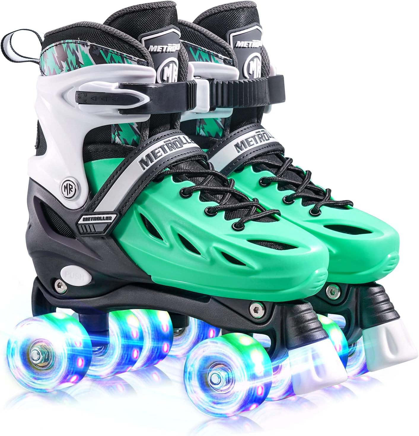 METROLLER Roller Skates for Kids with Adjustable Sizes and Lights