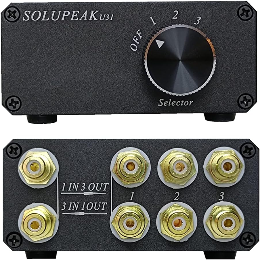 U31 Premium RCA Switch Box for Audio Signal Distribution