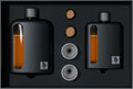 Glass Hip Flask for Men and Women - Rugged Silicone Covered 100ml