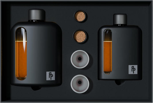 Ragproper Modern Glass Hip Flask for Whiskey and Spirits Lovers