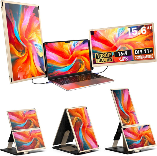 Triple Screen Laptop Extender - 15.6 FHD Monitor