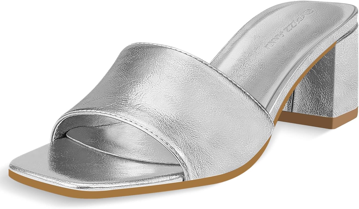 PIZZ ANNU Women's Square Open Toe Heels Sandals for Comfort