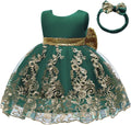 Baby Girls Pageant Lace Embroidery Dress 0-6 Years - With Bow