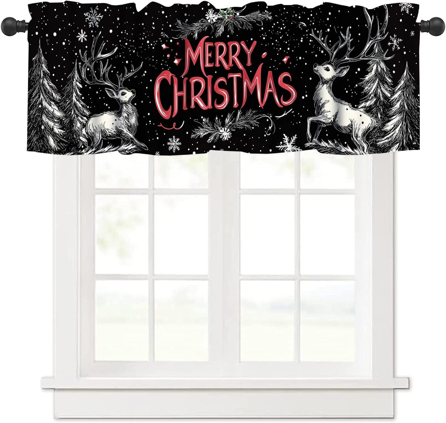 Festive Christmas Kitchen Valance 54 x 18 - YungHo
