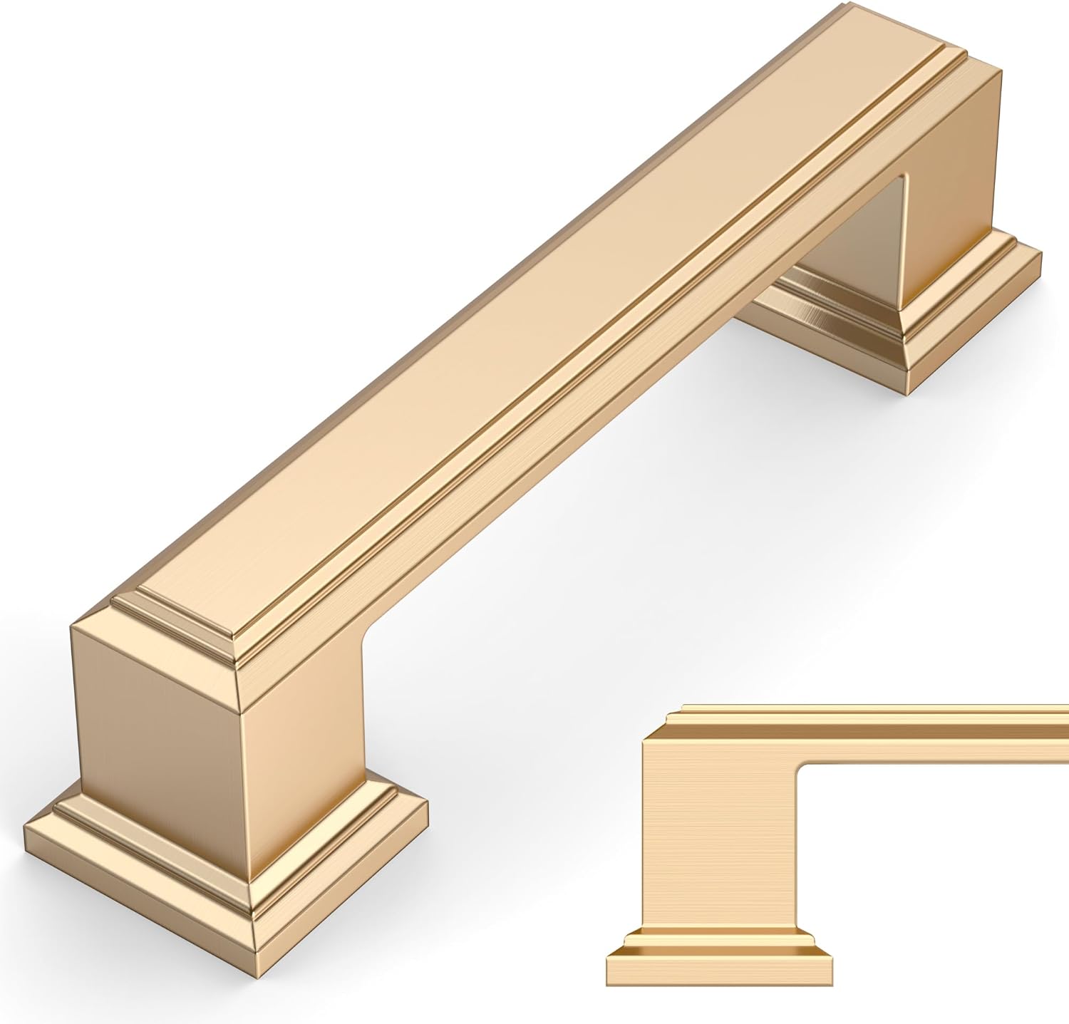 Brushed Brass Cabinet Pulls 3 Inch for Kitchen and Bathroom