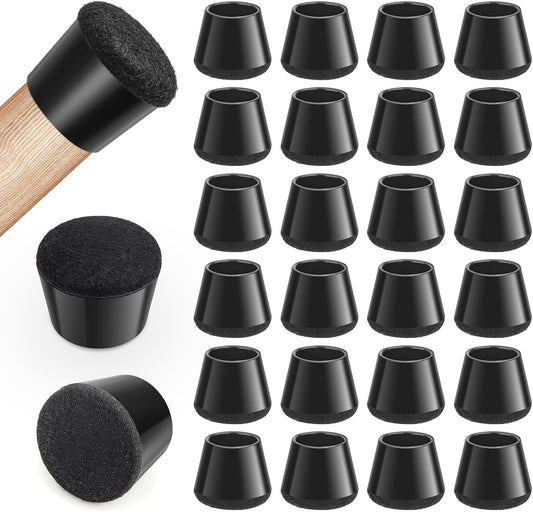 24 Pack Non-Slip Chair Leg Protectors for Hardwood Floors