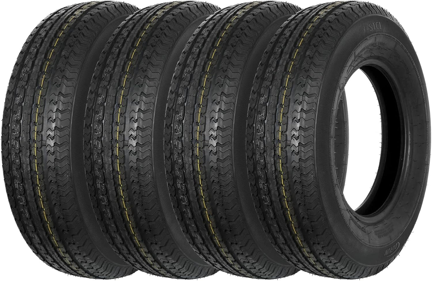 Set of 4 Premium Trailer Tires ST 205/75R14 for Durability