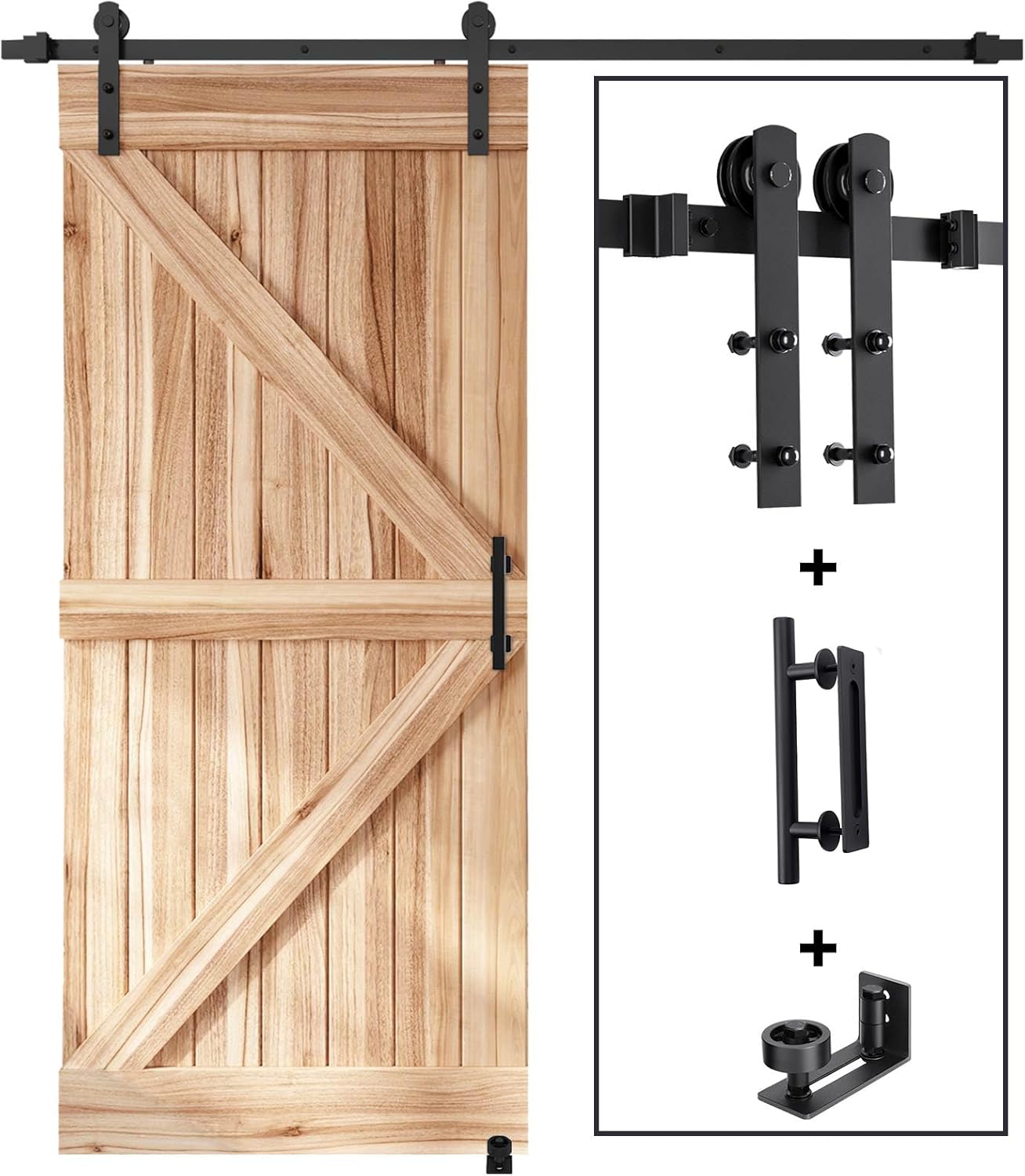 EaseLife 6.6 FT Sliding Barn Door Track Kit for Smooth Operation