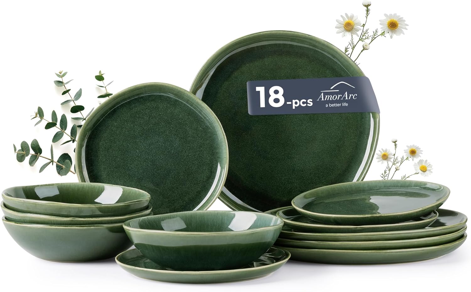 AmorArc Ceramic Dinnerware Sets for Stylish Dining Experience