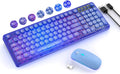 Wireless Light Up Keyboard and Mouse Combo - Rechargeable Backlit Set