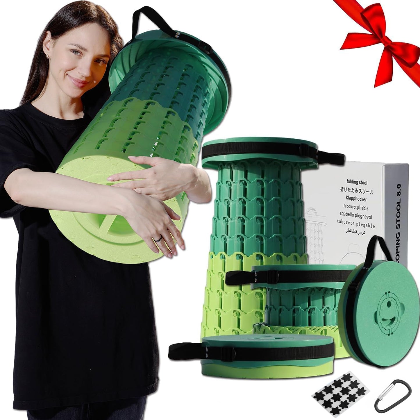 Max Load 1000lbs Folding Stool: ALEVMOOM