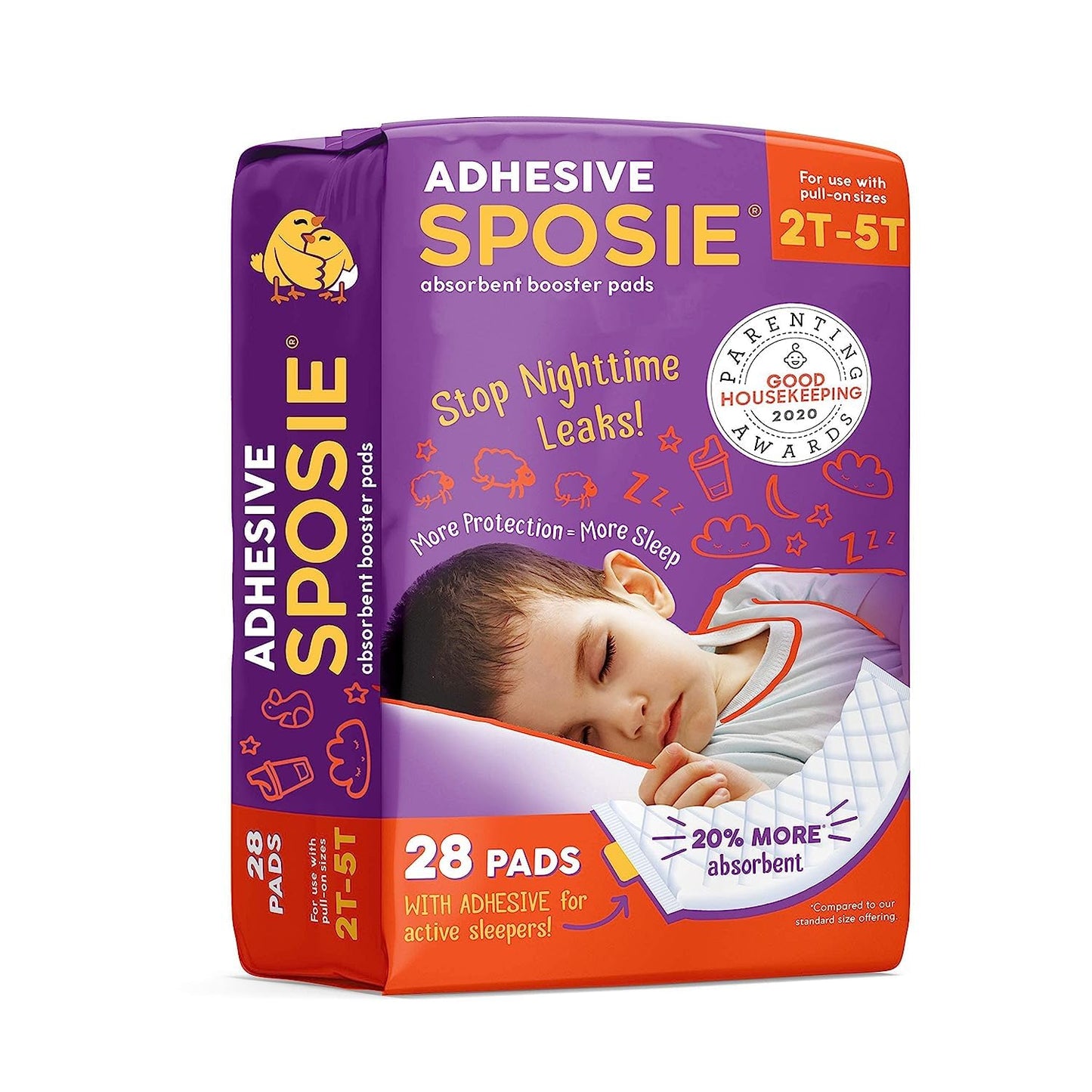 Select Kids: 28 Diaper Booster Pads for Overnight Relief