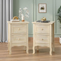 Bonnlo Nightstands Set of 2 - Solid Unfinished Wood Nightstand for DIY