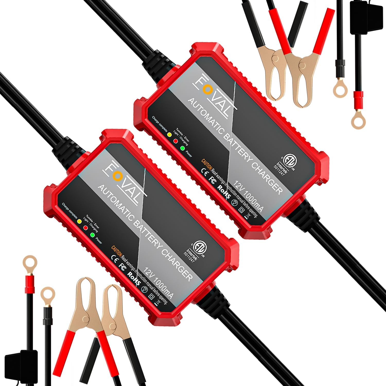 FOVAL Fully Automatic Trickle Charger for 12V Batteries